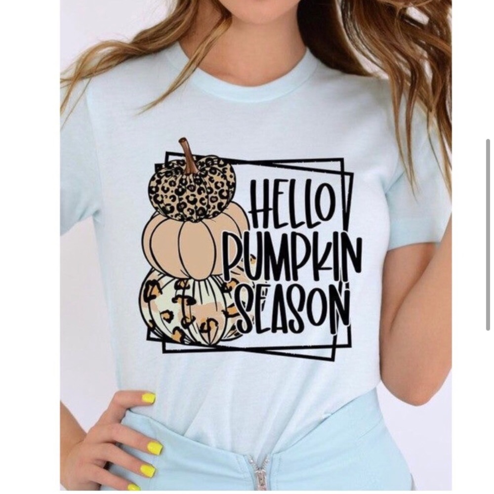 LAST ONE: Women’s cute BELLA CANVAS pumpkin season casual short sleeve T-shirt - Picture 5 of 5